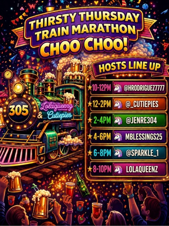 Accessories - @mblessings25 Thirsty Thursday Train Marathon Choo Choo! I’M LIVE NOW 🦄 JOIN US